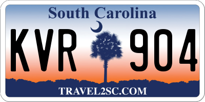 SC license plate KVR904