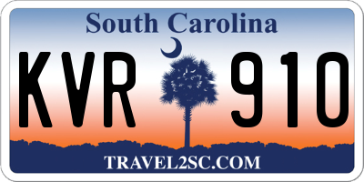 SC license plate KVR910