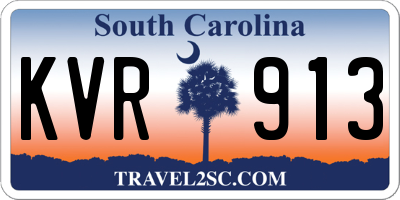 SC license plate KVR913