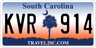 SC license plate KVR914