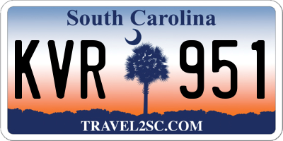 SC license plate KVR951