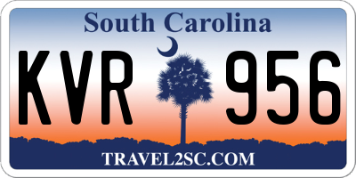 SC license plate KVR956