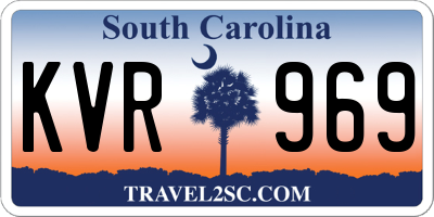 SC license plate KVR969