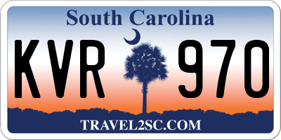 SC license plate KVR970
