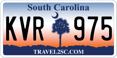 SC license plate KVR975