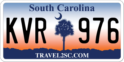 SC license plate KVR976