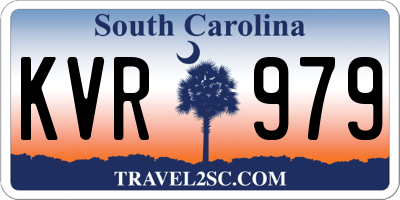 SC license plate KVR979