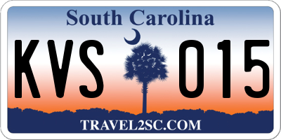 SC license plate KVS015