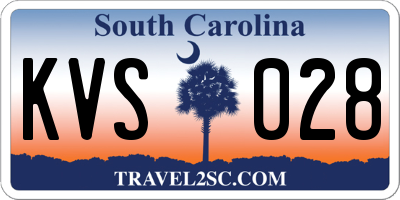 SC license plate KVS028