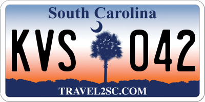 SC license plate KVS042