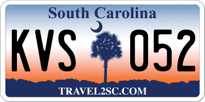 SC license plate KVS052