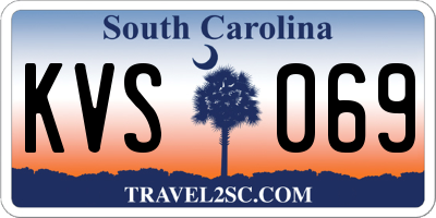 SC license plate KVS069