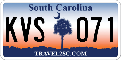 SC license plate KVS071