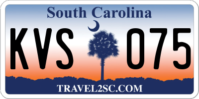 SC license plate KVS075