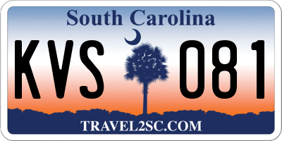 SC license plate KVS081