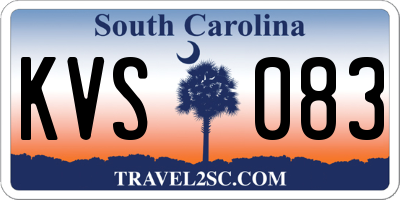 SC license plate KVS083