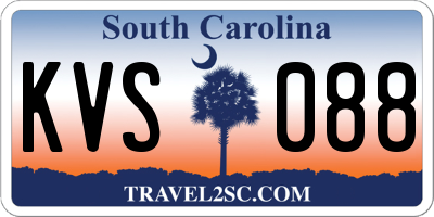 SC license plate KVS088