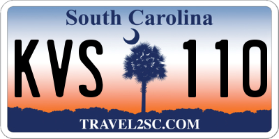 SC license plate KVS110