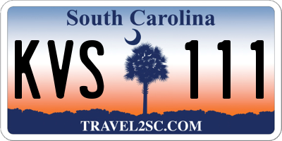 SC license plate KVS111