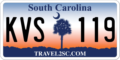 SC license plate KVS119