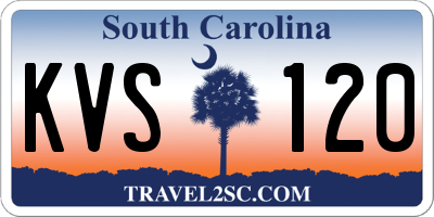 SC license plate KVS120