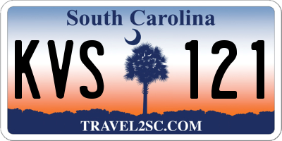 SC license plate KVS121