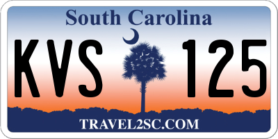 SC license plate KVS125