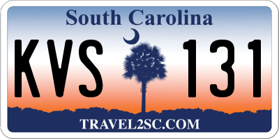 SC license plate KVS131