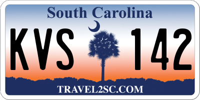 SC license plate KVS142
