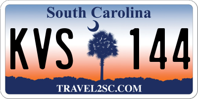 SC license plate KVS144