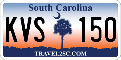 SC license plate KVS150