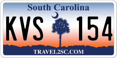 SC license plate KVS154