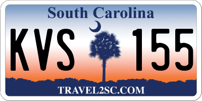 SC license plate KVS155