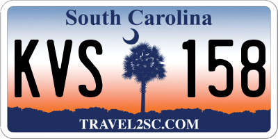 SC license plate KVS158
