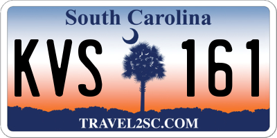 SC license plate KVS161