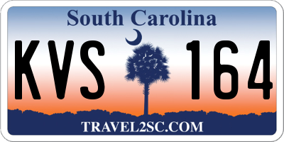 SC license plate KVS164