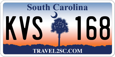 SC license plate KVS168