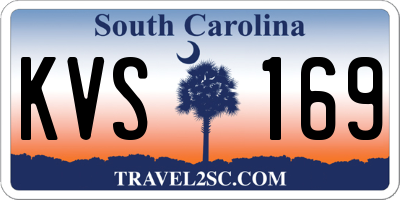 SC license plate KVS169