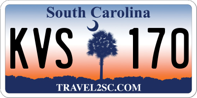 SC license plate KVS170
