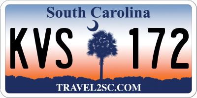 SC license plate KVS172