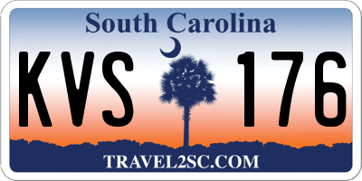 SC license plate KVS176