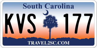 SC license plate KVS177