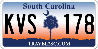 SC license plate KVS178