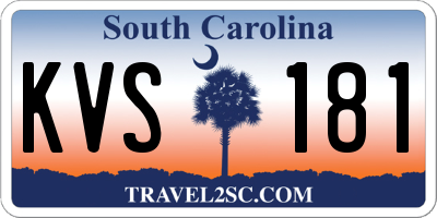 SC license plate KVS181