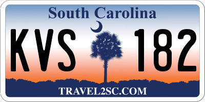 SC license plate KVS182