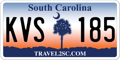 SC license plate KVS185
