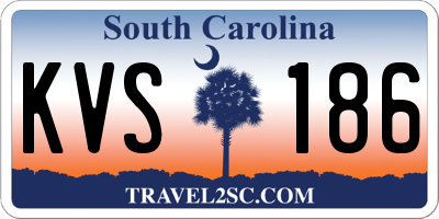 SC license plate KVS186