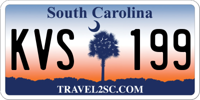 SC license plate KVS199