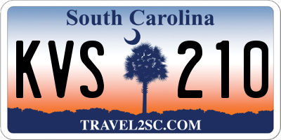 SC license plate KVS210