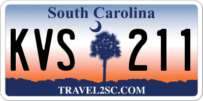 SC license plate KVS211